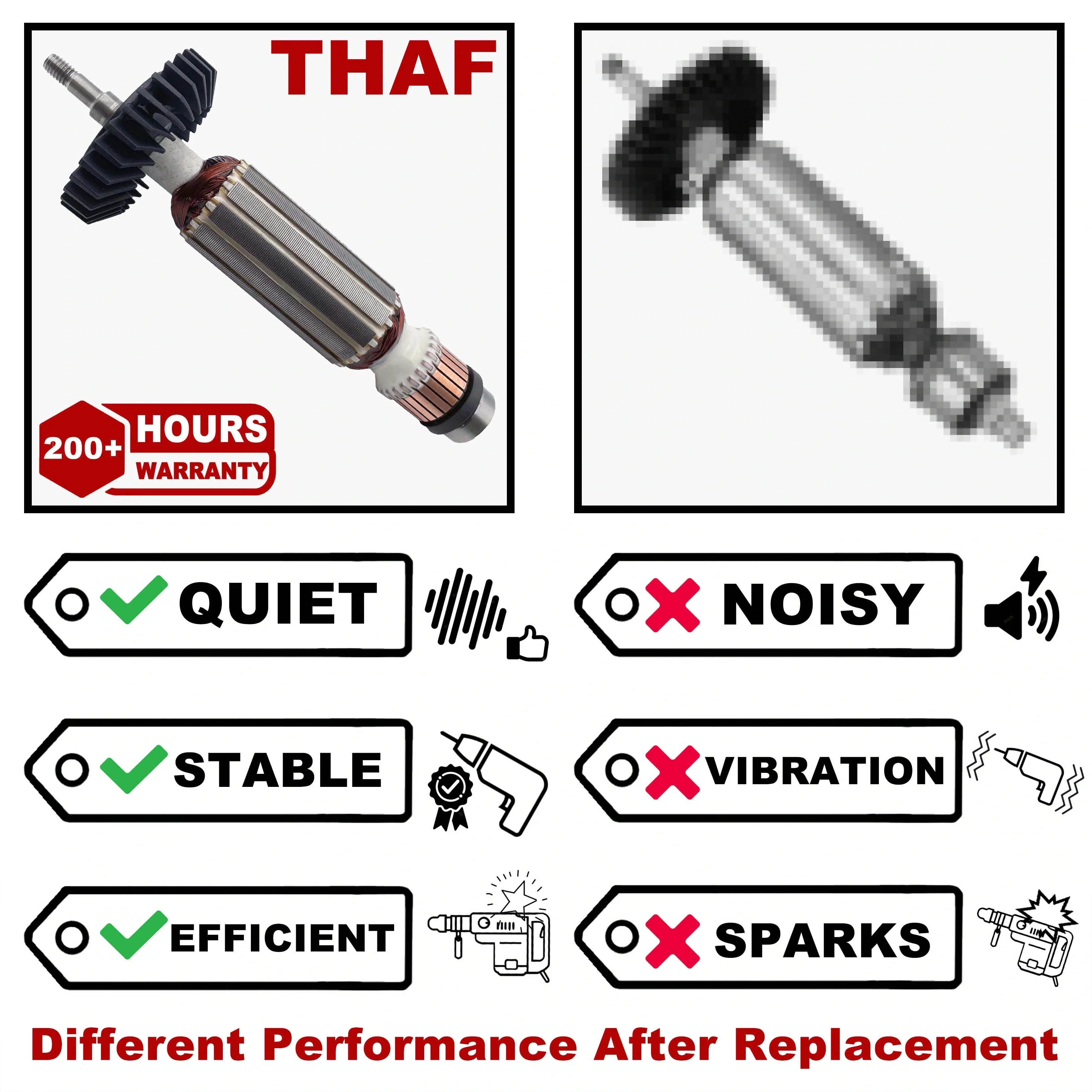 AC220V-240V Armature Rotor Anchor Replacement for WEKA Core Drill DK16
