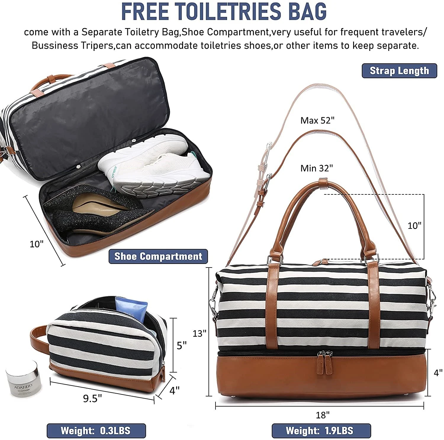 Bolsa de lona para gimnasio bolsa de viaje impermeable para el fin de  semana para hombres y mujeres Sunnimix Bolsas de deporte de viaje de lona |  Walmart en línea
