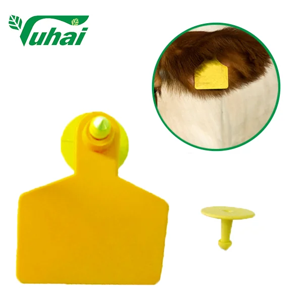 New Animal Ear Tag Chip for Sheep Goat Cow Pig Livestock RFID TPU Reflective Ear Tag for Farm Use Plastic Material