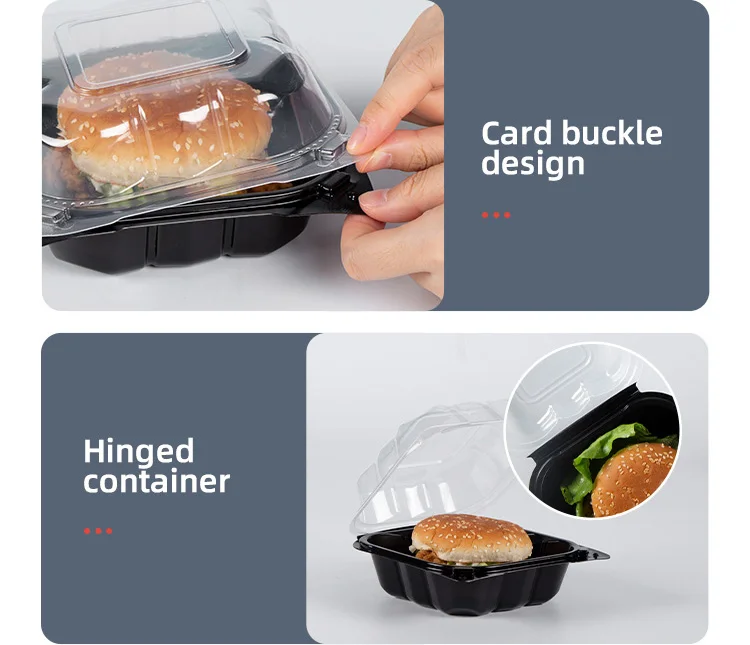 Plastic Takeaway Container Clamshell To Go Box Eco Friendly Lunch Bento