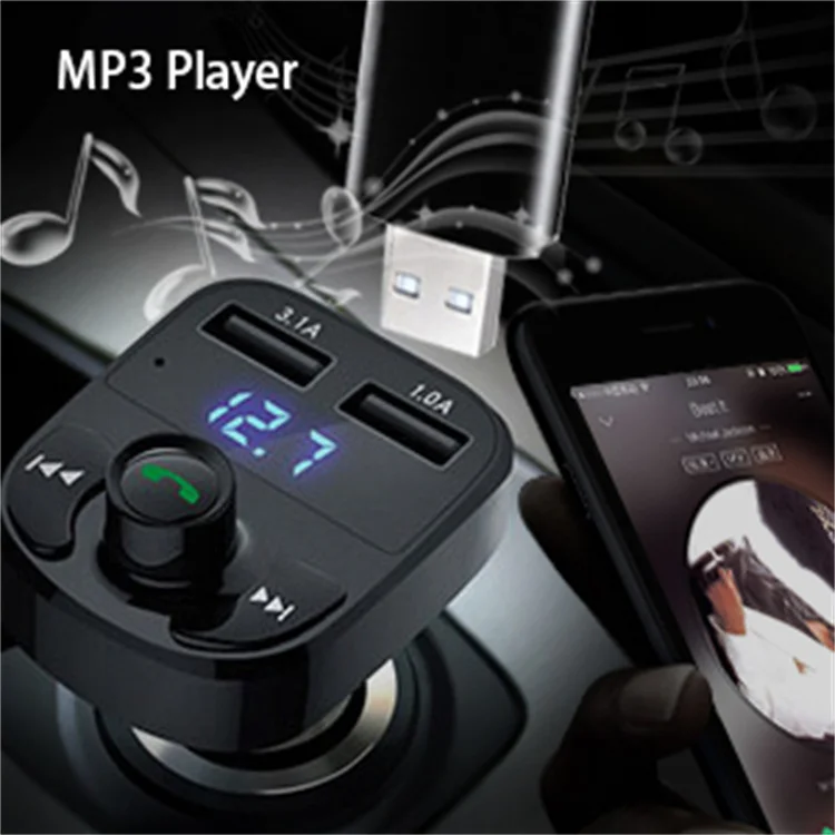 WIFI FM Transmitter Radio Receiver MP3 Audio Music Stereo Adapter USB Port Charger Wireless Car MP3 Player Call Car Charger