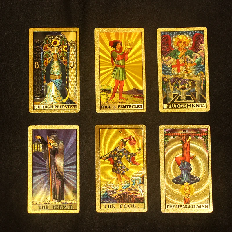 Gold Foil Tarot Cards Box Wholesale - 78-Piece Eco-Friendly