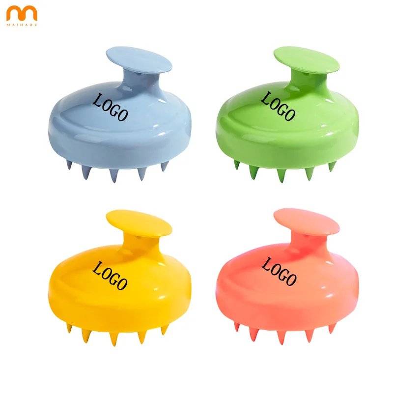 Оптовая продажа щетка для шампуня парикмахерской силиконовая Массажная кожи головы с индивидуальным логотипом