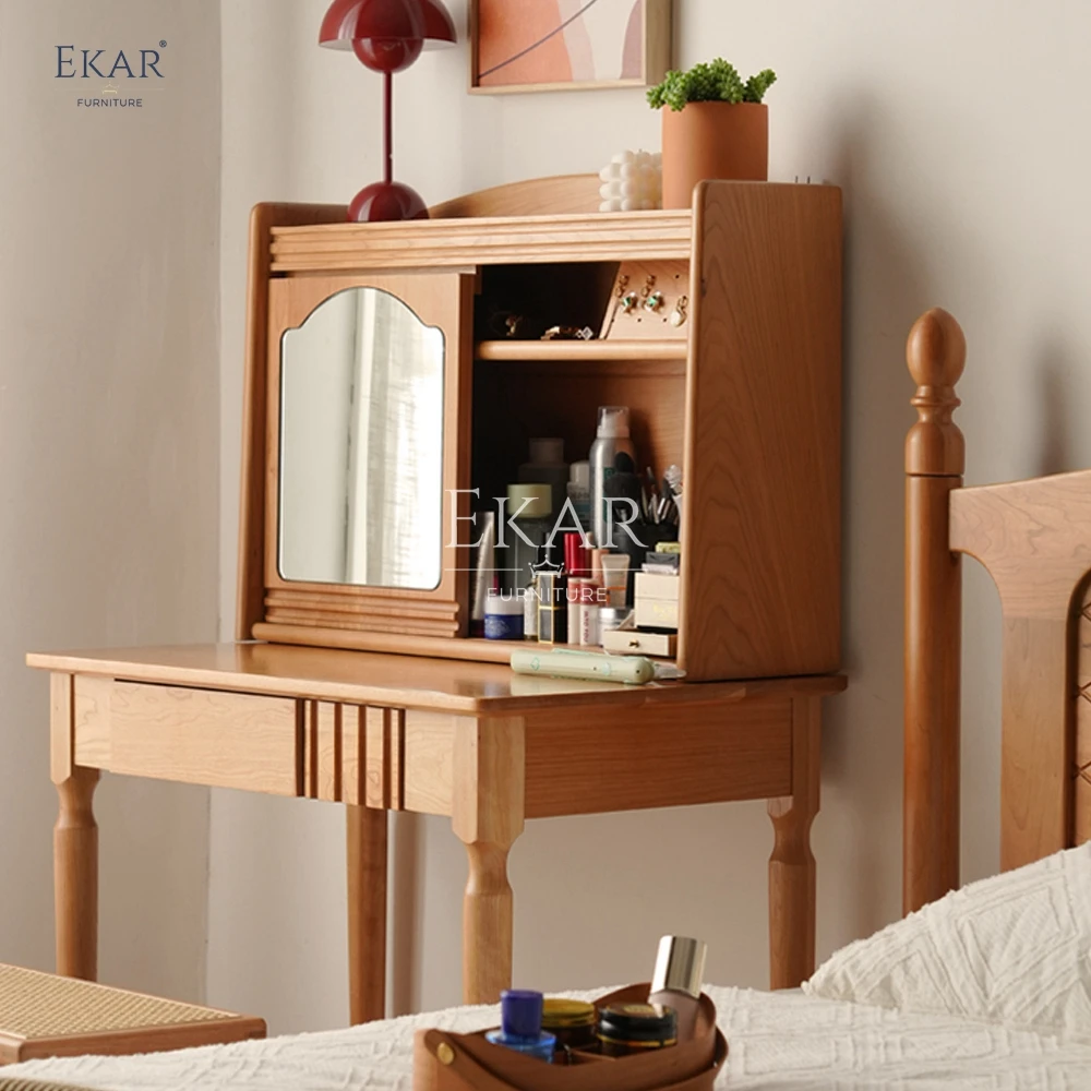 product new design modern bedroom furniture natural wood dressing table-62