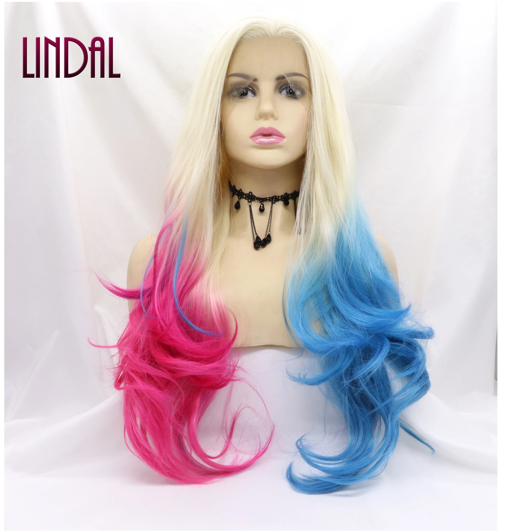 LINDAL High-Temperature Fiber Mix Pink to Blue Harley Quinn 