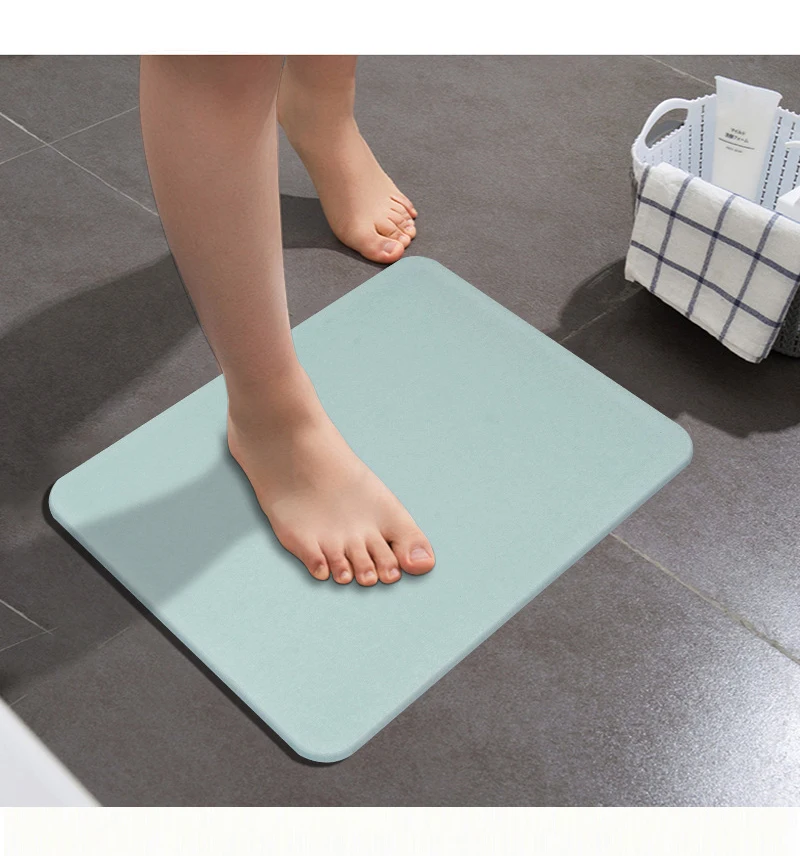 Wholesale Bath Tub Anti Slip Mat Diatom Earth Stone Bath Mat Pad with Sanding Tool supplier