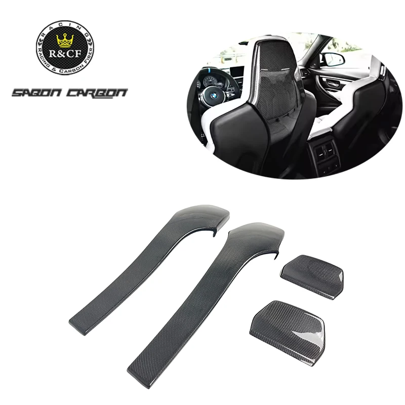 Style Lightweight Dry Carbon Fiber Universal Seatback Shell Cover For BMW F80 M3 F82 M4
