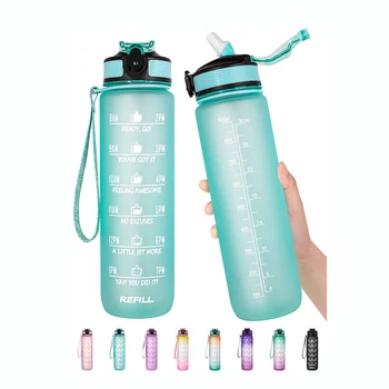 Dropship 2 Liter Water Bottle With Straw Motivational Water Jug Plastic  Frosted Bottles With Time Marker Outdoor Sports Water Bottles Cup to Sell  Online at a Lower Price