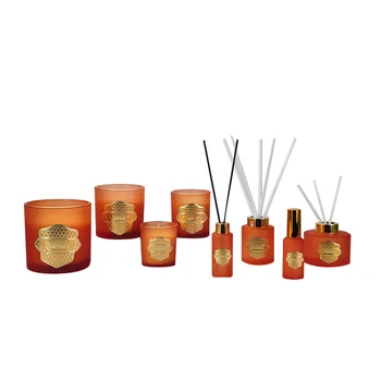 ODM/OEM Wholesale Customized Home Decor Luxury Metal Lid Scented Soy Wax Candles With Glass Jar Gifts Set