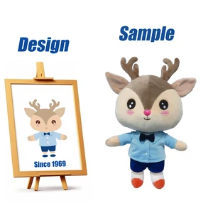 Shengye OEM Custom Plush Deer Toy Stuffing Animals Toys Soft Baby Cartoon Wild Animal Custom Stuffed Reindeer Plush Doll Toys