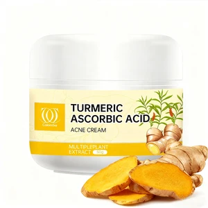 Private Label Acne Treatment  Pimple Spots Exfoliating Repair Skin  Herbal Turmeric Vitamin C Anti Acne Cream for Face