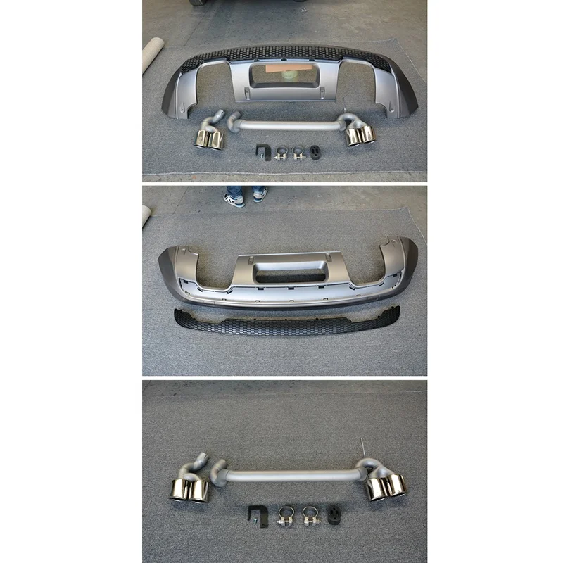 SQ3 Rear Diffuser for Audi Facelift SQ3 Style Rear Bumper Lip Diffuser Tail Throat Exhaust  2013 2014 2015 2016 2017 2018