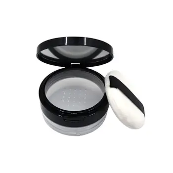 Custom Compact round Empty Pressed Powder Container with Matt Lamination Varnishing Printing Handling for Cosmetics Supply
