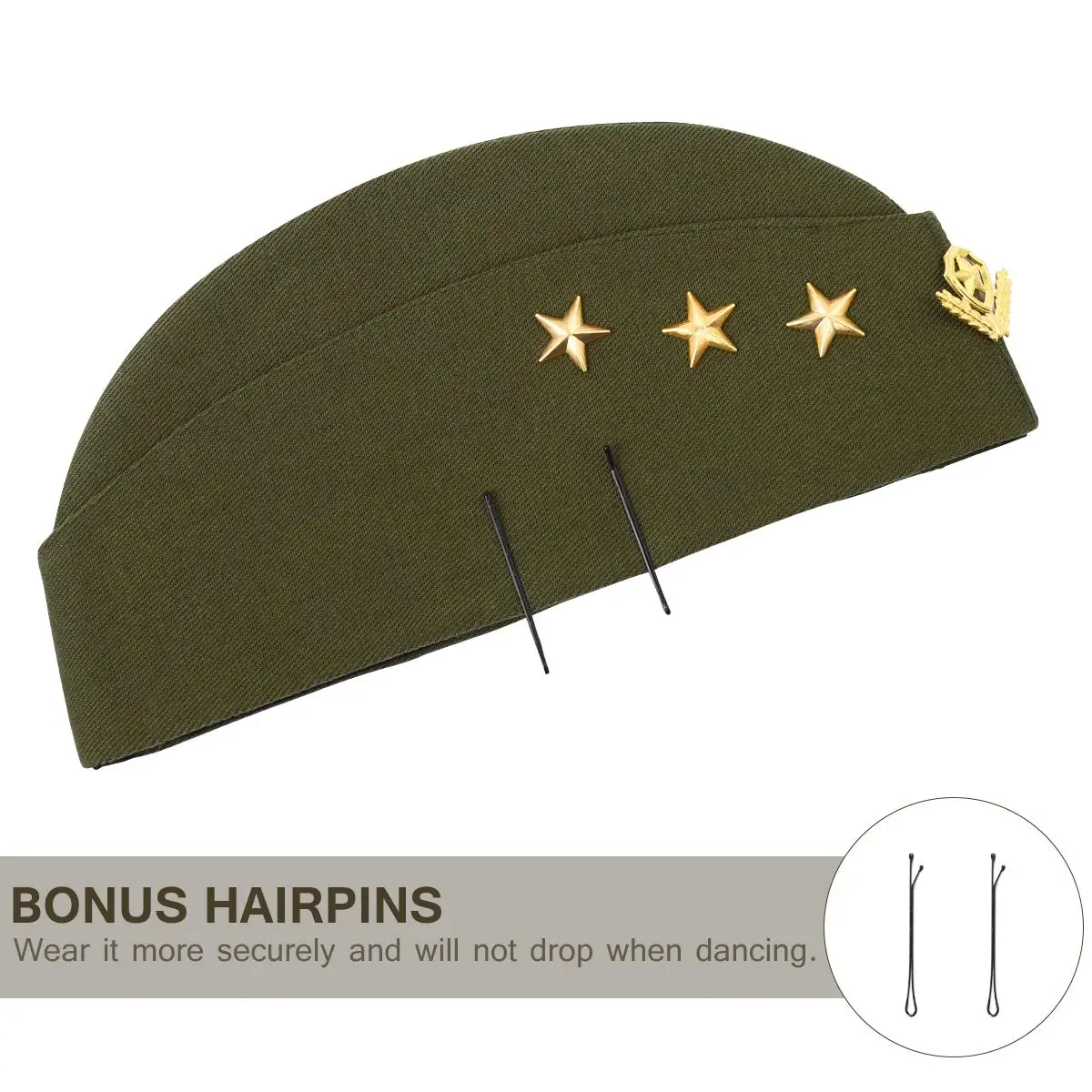 4729 Flight Attendant Hat Three Stars Wheat Berets Cap Sailor Cap Dancing Hat Nautical Sailor Hat Three Stars Wheat Stewardess Hat Airline  main image 4