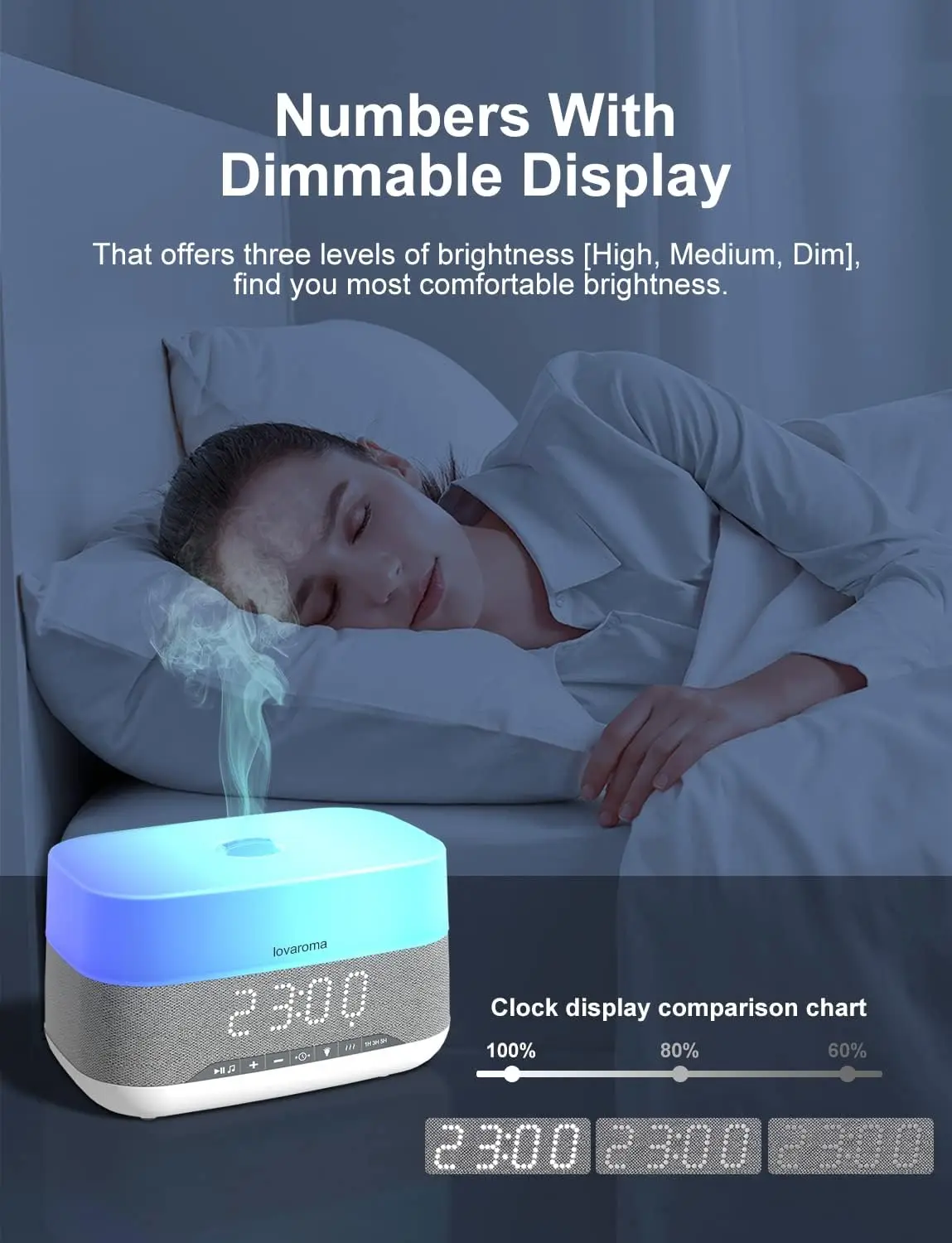 Multifunction 300ml Alarm Clock Diffuser Smart Aroma Diffuser Aroma