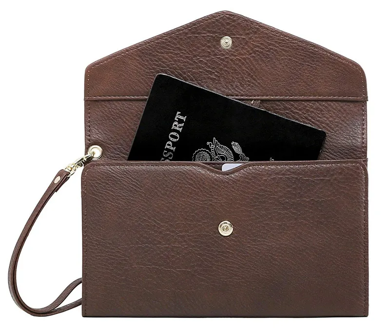 Женский и мужской дорожный клатч из искусственной кожи, кошелек, дорожный кошелек