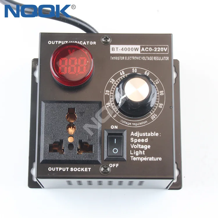 4000W AC220V Copper SVC Electronic Voltage Regulator with Adjustable Output Thyristor SCR Control Zero Hysteresis