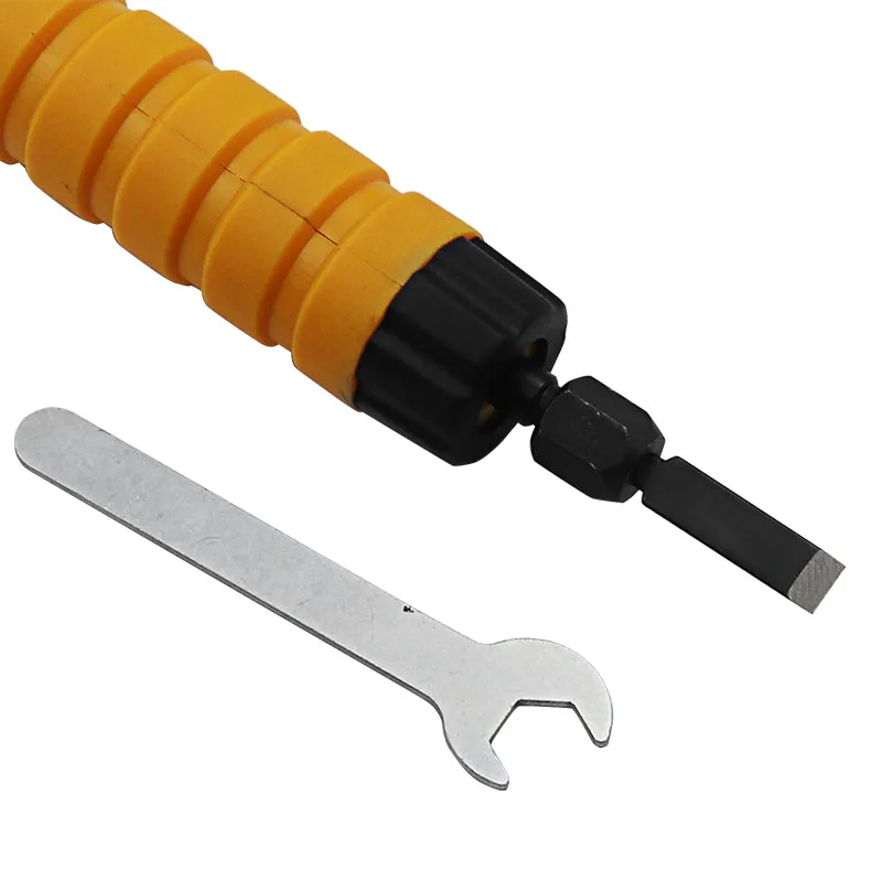 Set Scalpelli Elettrici Per Intaglio Legno – Vibrazione Ad Alta Velocità, 5 Coltelli, Albero Flessibile – Per Legno, Ebano, Plastica Morbida - 3