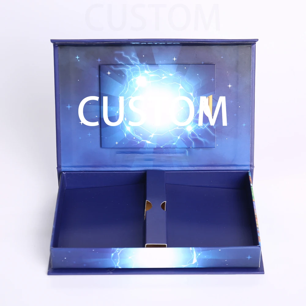 Tilpassede luksus-bokser i papp med klafflukk, spesiallagde brettbare bokser med magnetisk lukking, stive papirbokser, sammenleggbare grossist- og OEM-bokser med logo