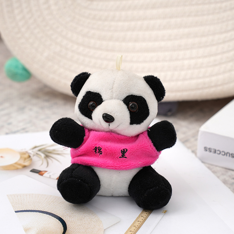 BoTuクリエイティブミニぬいぐるみパンダおもちゃブラックホワイト