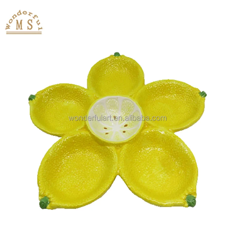 Lemon dish Shape Holders 3d fruit Style Kitchenware Ceramic canister dish Tableware jar