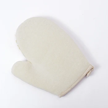 New Style Soft Linen Cotton Bath Gloves Exfoliating Back Mitt for Shower Spa Massage and Body Scrubber