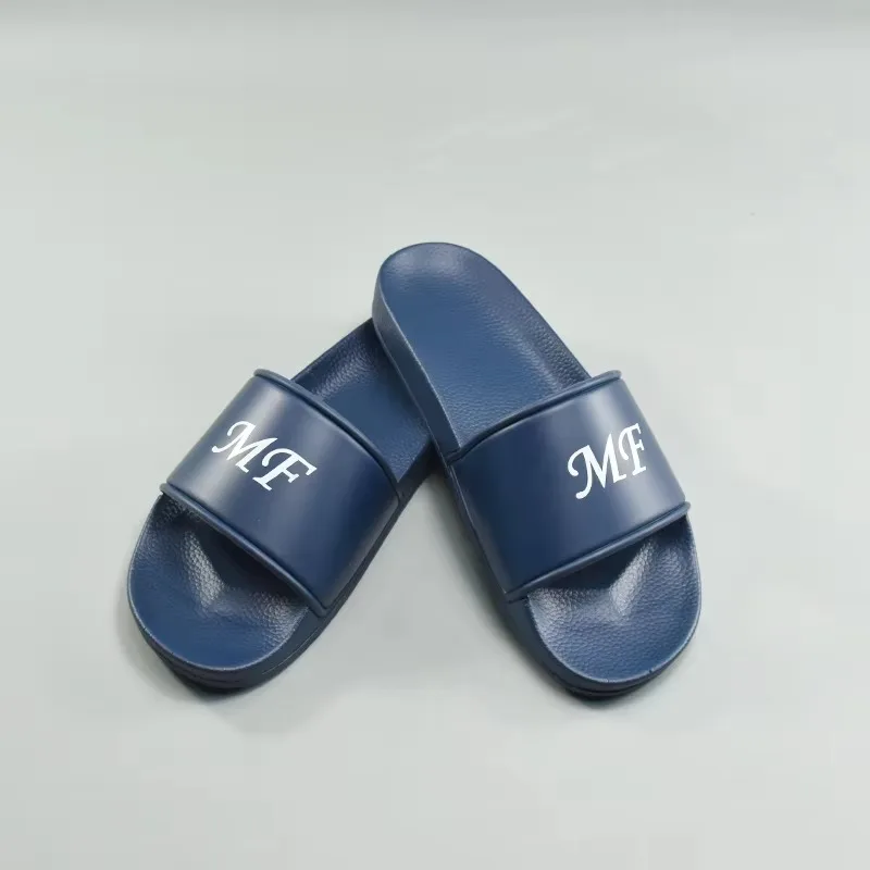L&J Shoe Men Custom LOGO Slides Sandals Men PVC Shoes Soft Sole Flip-flops  Digital Printing Slippers Low Moq Sliders
