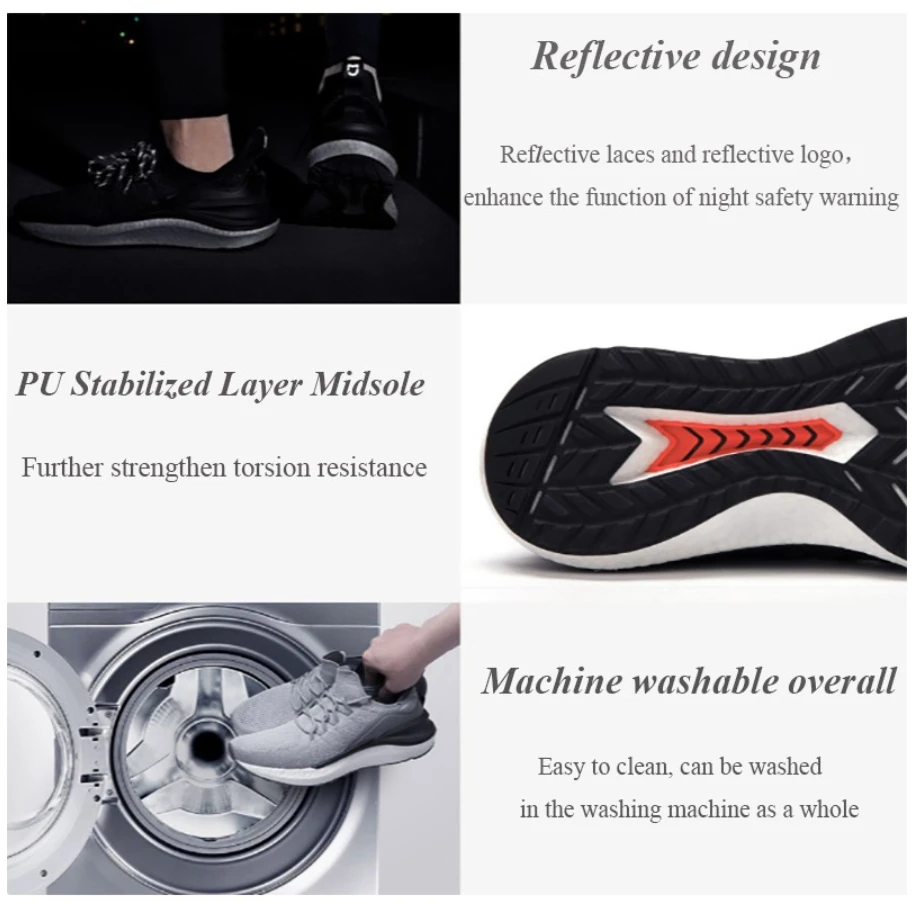 Xiaomi Mi Mijia Sports Shoes Sneaker 4 Outdoor Men Running Walking Lightweight Comfortable Breathable