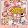 JT-XN15-Set di Capodanno-Confezione di cartoncini-Punti di colla-Catena di palloncini