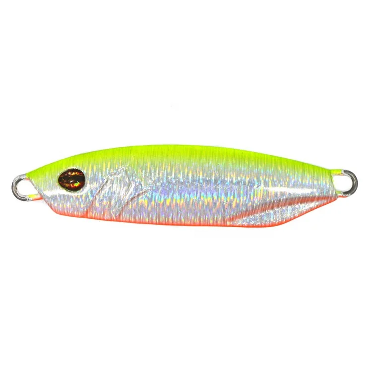 Slow Pitch Metal Jig Fishing Lure - Lumo Glow Flat Fall Jig For Kingfish, Snapper, Tuna & More - 60g-200g 11 thumbnail image