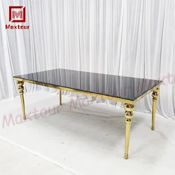 Свадебная мебель золотые столы для вечеринок набор обеденных столов отеля и стульев