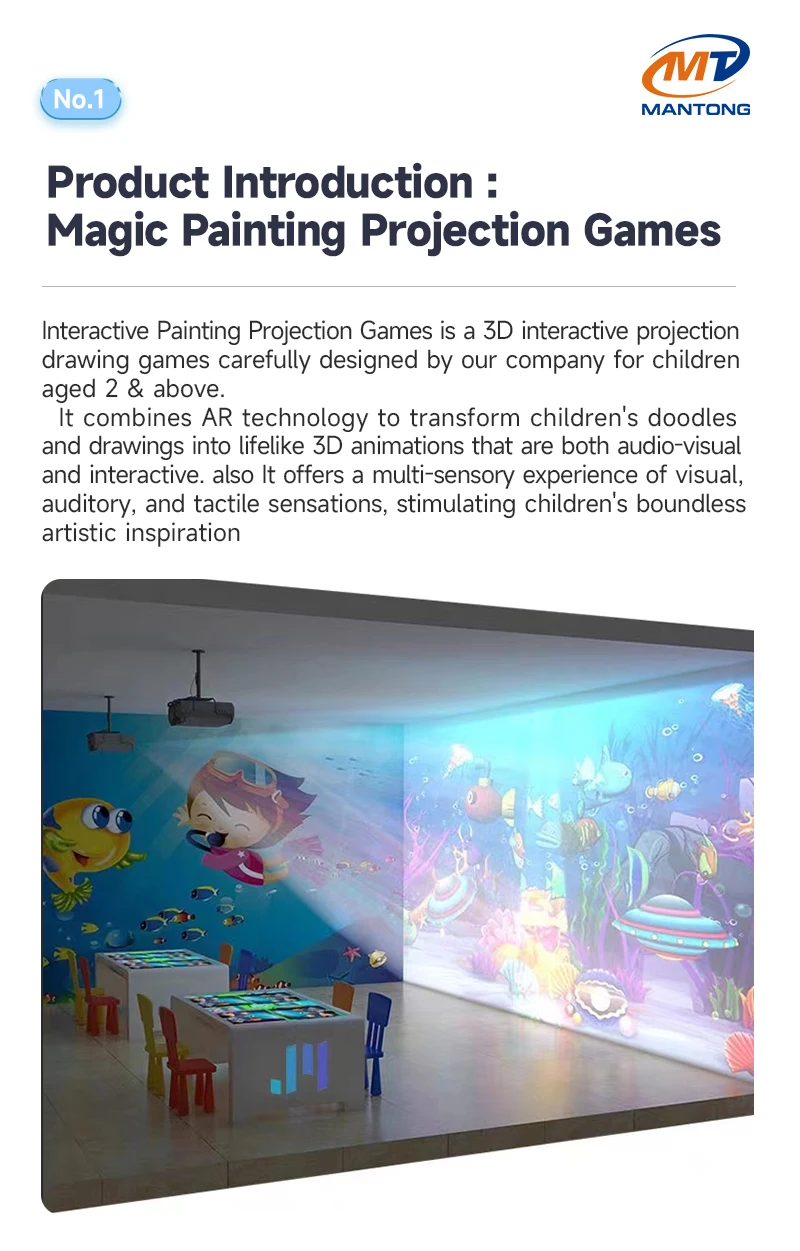 Interactive Painting Touch Table Game Wall Projection Projector With