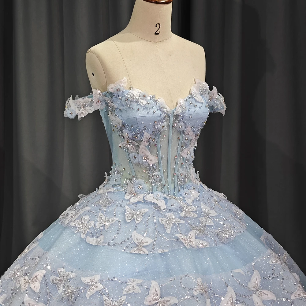 blue butterfly dress womens Unique Vintage Plus Size Blue Butterfly Eyelet Swing Dress