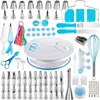 Blue 137-piece turntable set