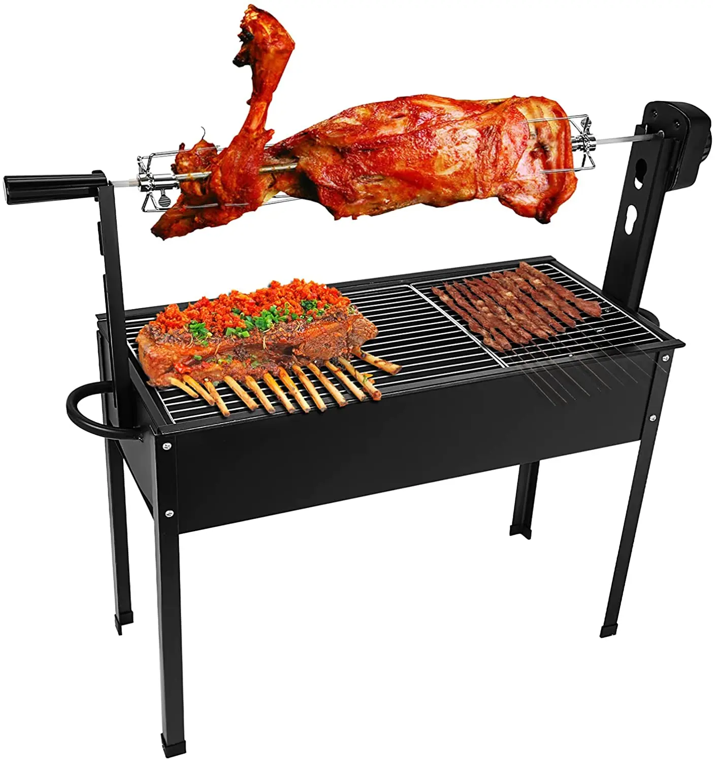 Bbq Steel Rode High Quality Modern Stainless Steel Electric Rotisserie BBQ Grill ...