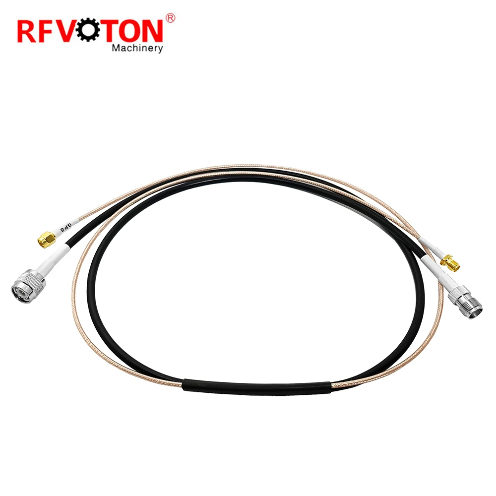OEM/ODM  Jumper SMA Male To SMA Female RG316 Twins Cable Assembly , TNC Female To TNC Male RG58 Twins Cable Assembly details