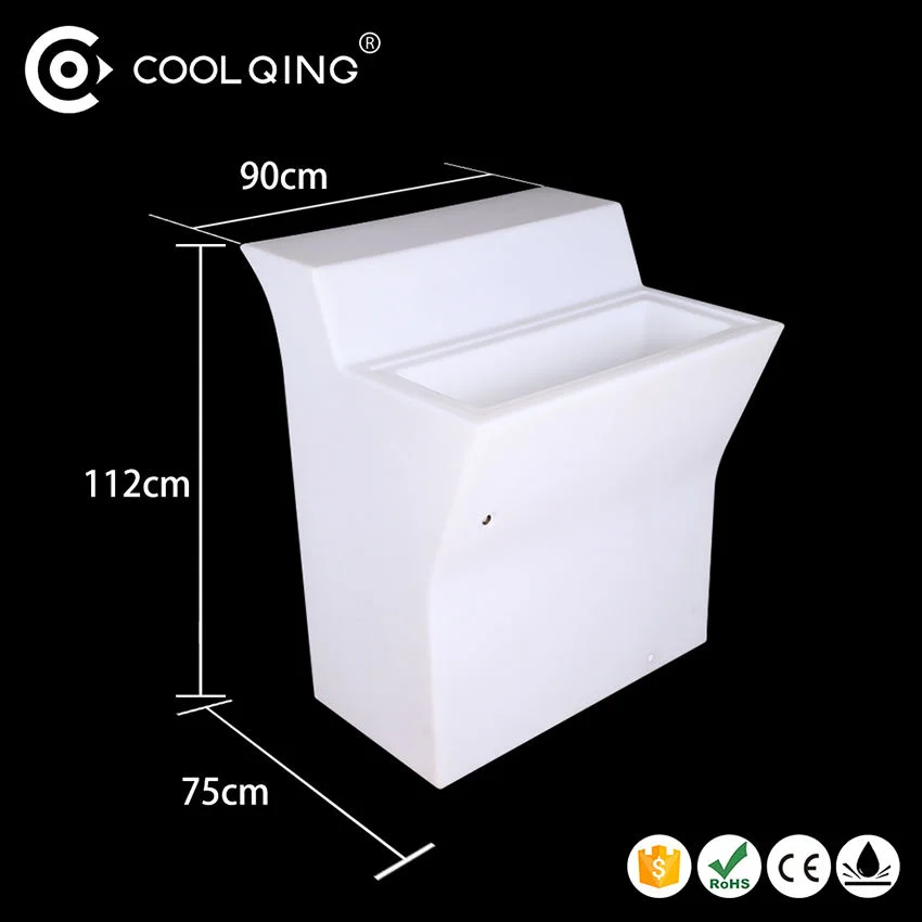 product modern 16 color changing led glowing ip65 rated waterproof pe plastic counter table with remote control for home bar application-2