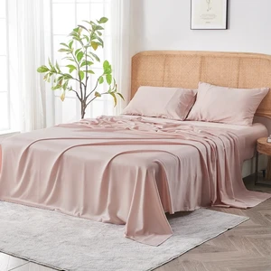 OEKO-TEX 100% Eucalyptus Lyocell Tencel  Bed Sheets 300TC Eucalyptus Fabric Luxury Duvet Cover Pillowcase