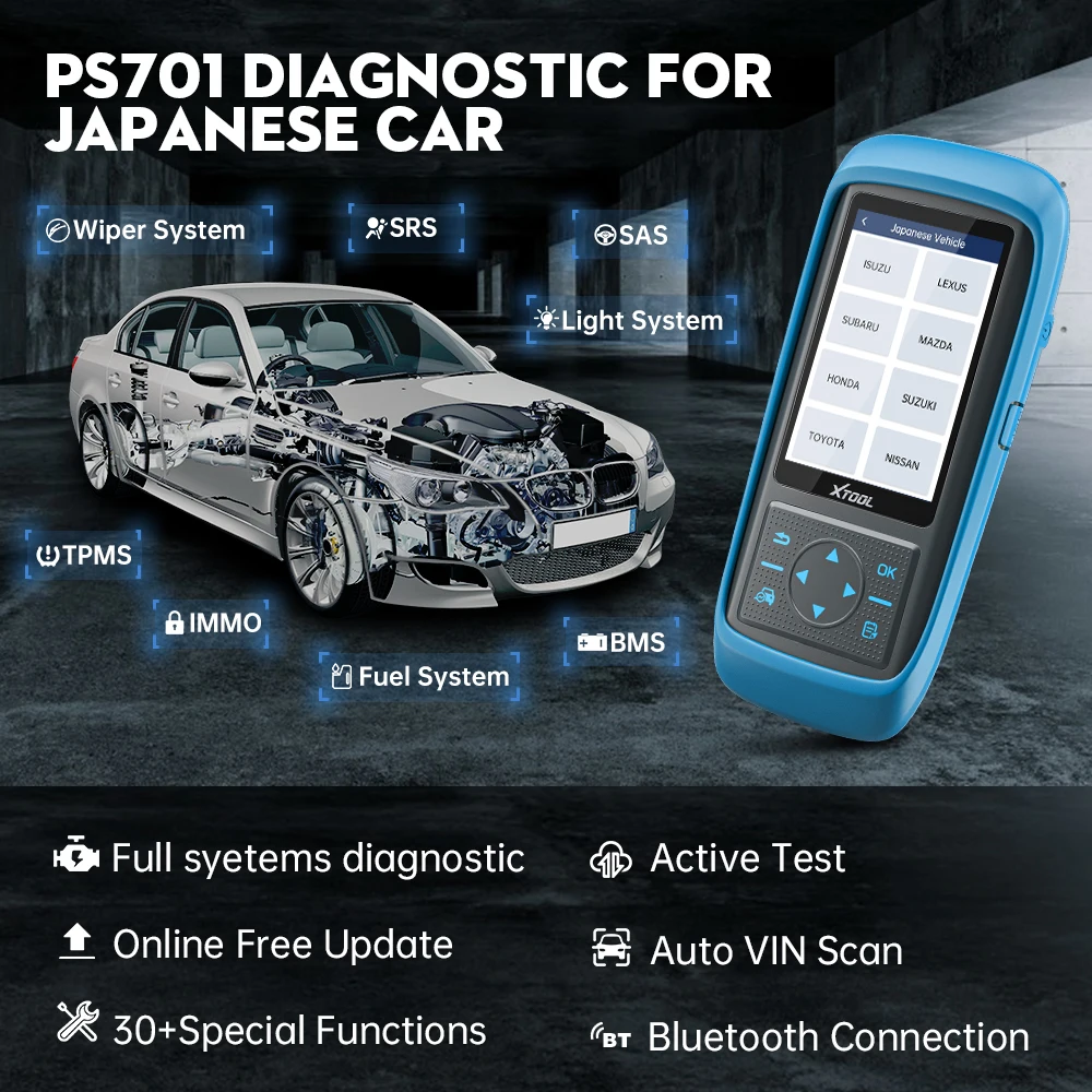  PS701 Pro Diagnostic Tools PS701Pro Active Test/BT for JP Cars Online Update Replace PS701