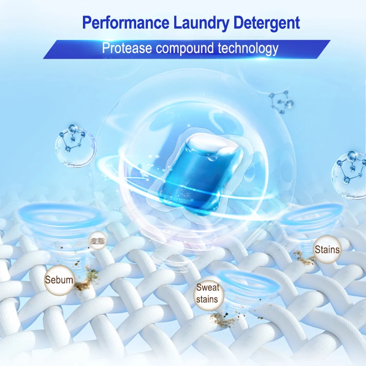 China top brand 3 in1 laundry gel pods concentrated bulk detergent in washing capsules for clothes laundry pods manufacture