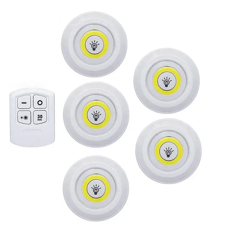 LED Wireless Remote Control Dimmable Wardrobe Night Lamp battery power Cob Under Cabinet Light for Home Closet Kitchen room