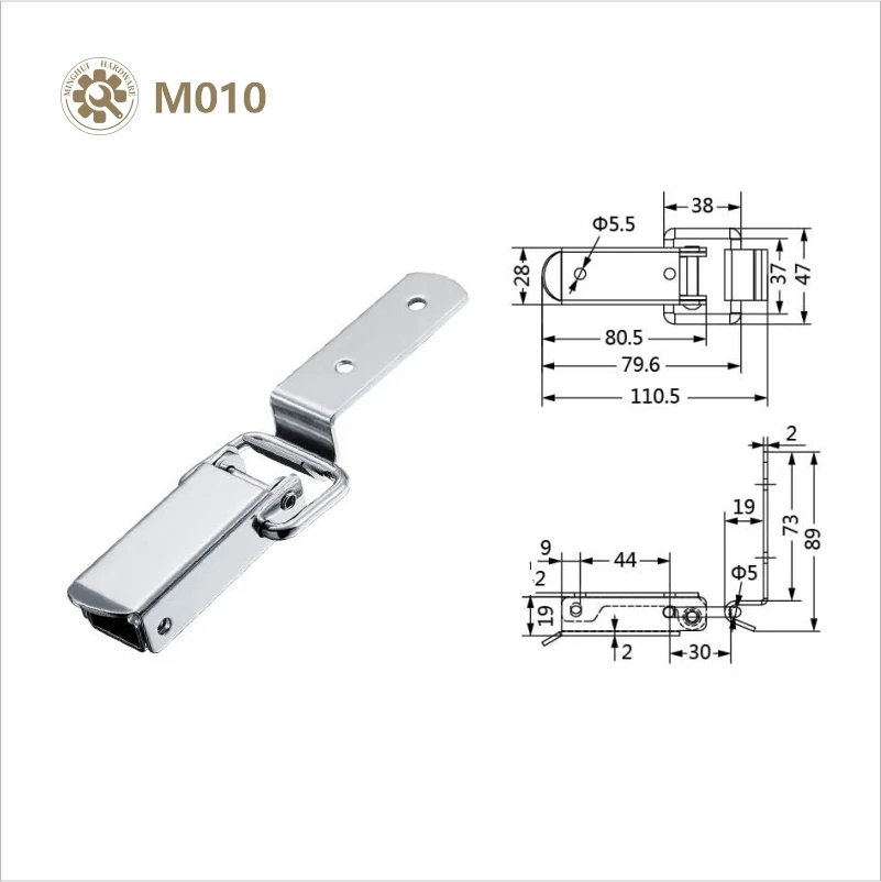 Degree Locking Heavy Duty Hasp Toggle Latch Customized Metal