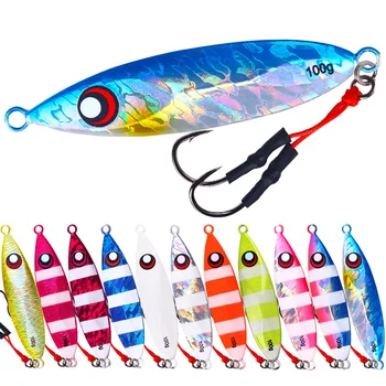 New Laser Glow Metal Jig Lure Heavy Weight Sinking Double Hook Fall Fishing Bait – Metal Jig – view 2