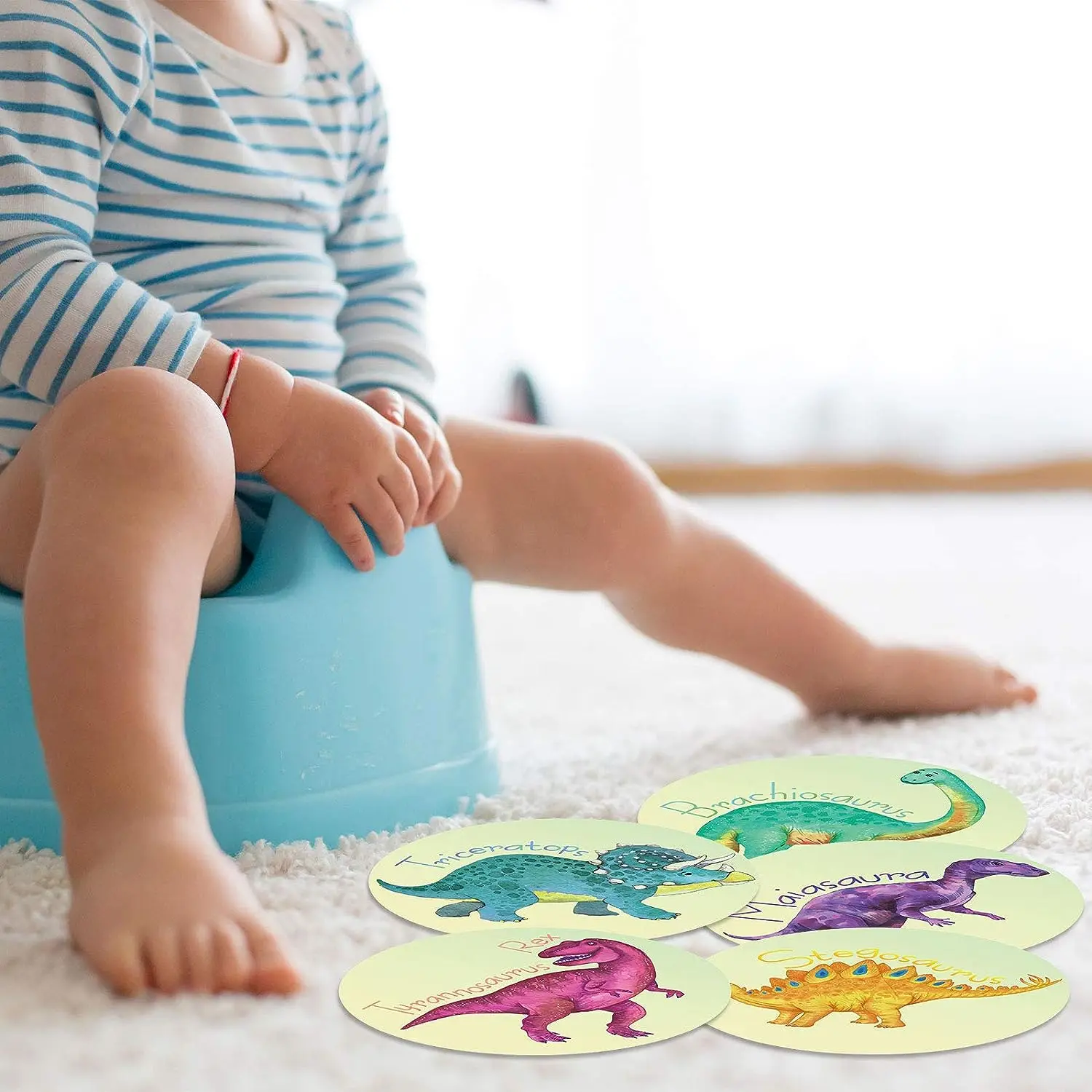 Potty Training Stickers Dinosaur Toilet Target Sticker Reusable Potty