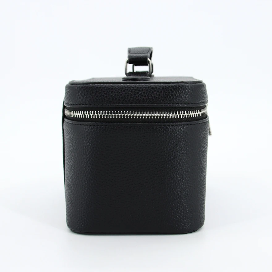 product high quality custom logo fashion large capacity waterproof cosmetic bag luxury pu leather travel makeup bag with soft handle-4