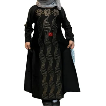 good quality turkish pray muslim girls eid dress kids wear muslim kids clothing islamic