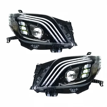 YBJ car accessories Car Lights For Toyota Prado LED Headlight Projector Lens 2010-2013 DRL Head Lamp Dynamic Signal Projector