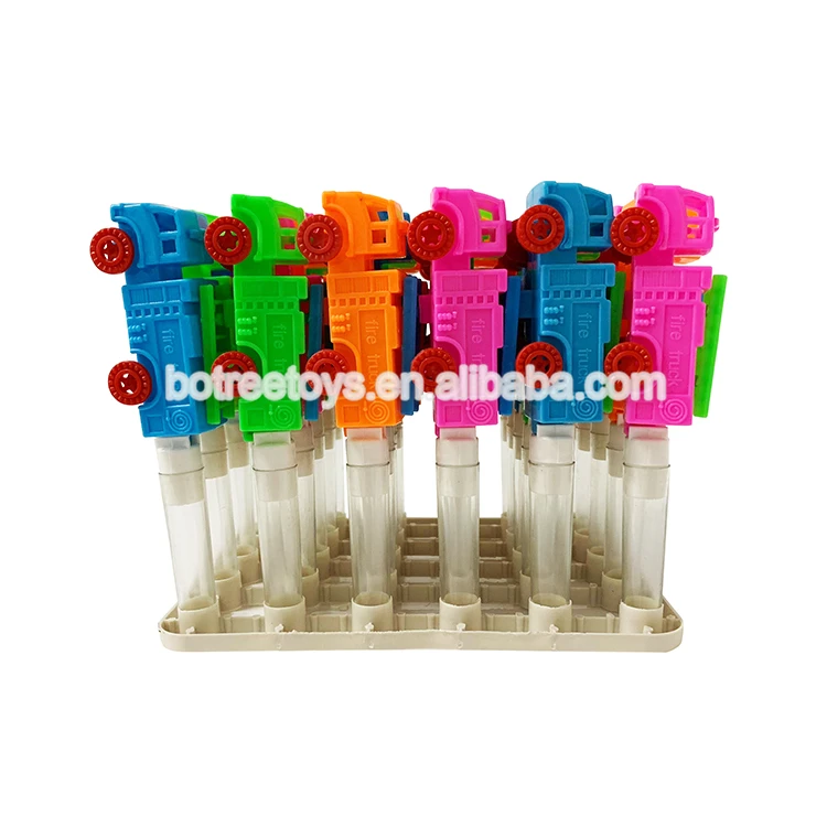 Пустая упаковочная туба для хранения конфет с игрушками пожарной машины