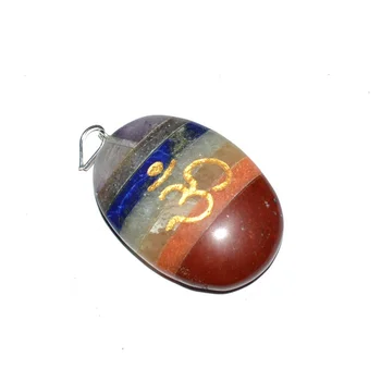 "Om" Bonded Chakra "Oval" Pendants | Buy Latest Chakra Bonded Products in Bulk | Supplier of "oval " pendants