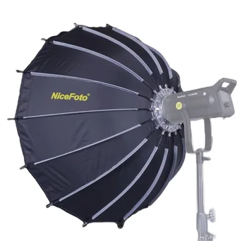 NiceFoto 65cm Camera Accessories Soft Box Bowens Mount Parabolic Octa Softbox for LED Continuous Light and Flash